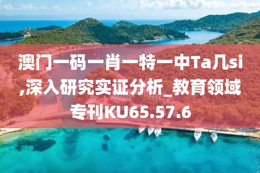 澳门一码一肖一特一中Ta几si,深入研究实证分析_教育领域专刊KU65.57.6