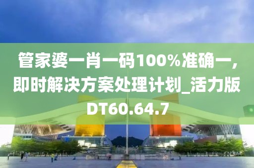 管家婆一肖一码100%准确一,即时解决方案处理计划_活力版DT60.64.7