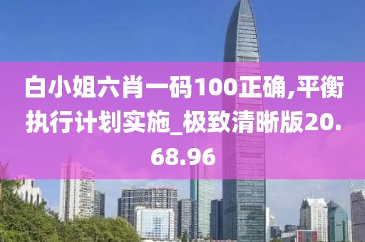 白小姐六肖一码100正确,平衡执行计划实施_极致清晰版20.68.96