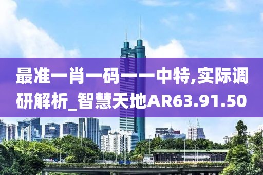 最准一肖一码一一中特,实际调研解析_智慧天地AR63.91.50