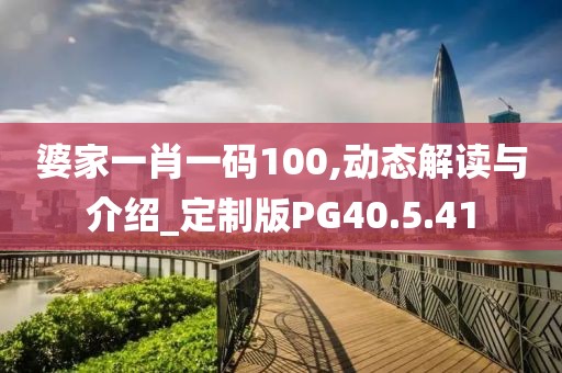 婆家一肖一码100,动态解读与介绍_定制版PG40.5.41