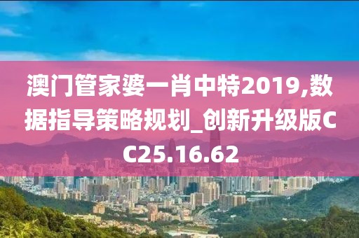 澳门管家婆一肖中特2019,数据指导策略规划_创新升级版CC25.16.62