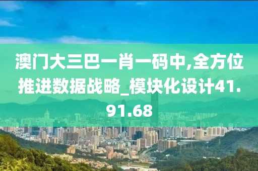 澳门大三巴一肖一码中,全方位推进数据战略_模块化设计41.91.68