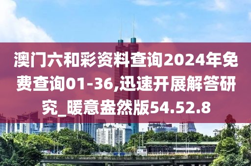 澳门六和彩资料查询2024年免费查询01-36,迅速开展解答研究_暖意盎然版54.52.8