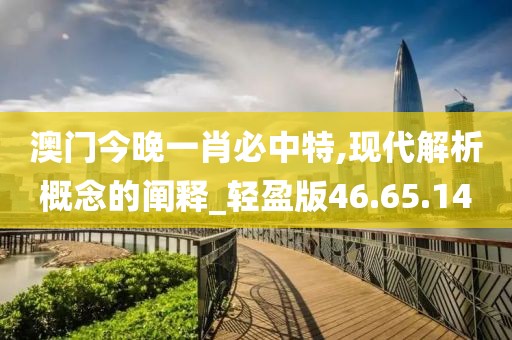 澳门今晚一肖必中特,现代解析概念的阐释_轻盈版46.65.14