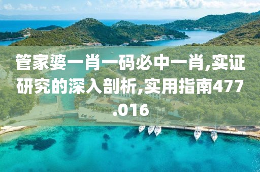 管家婆一肖一码必中一肖,实证研究的深入剖析,实用指南477.016