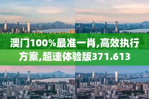 澳门100%最准一肖,高效执行方案,超速体验版371.613