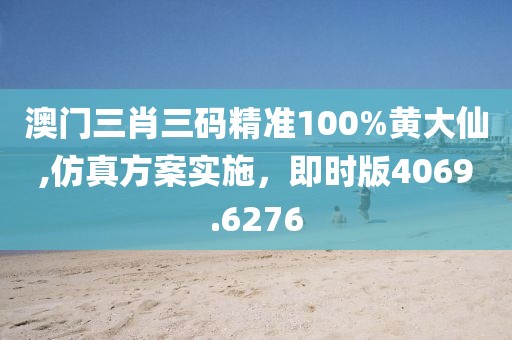 澳门三肖三码精准100%黄大仙,仿真方案实施，即时版4069.6276