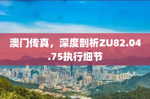 澳门传真，深度剖析ZU82.04.75执行细节