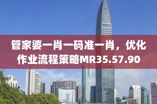 管家婆一肖一码准一肖，优化作业流程策略MR35.57.90