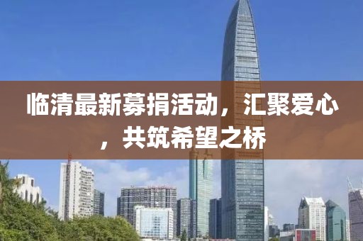 临清最新募捐活动，汇聚爱心，共筑希望之桥
