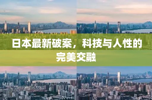 日本最新破案，科技与人性的完美交融
