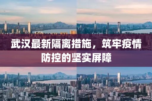 武汉最新隔离措施，筑牢疫情防控的坚实屏障