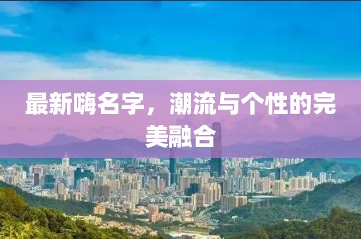 最新嗨名字，潮流与个性的完美融合