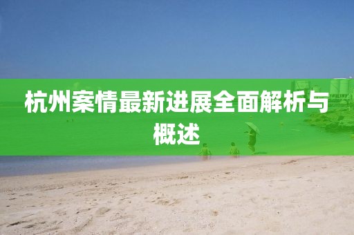 杭州案情最新进展全面解析与概述