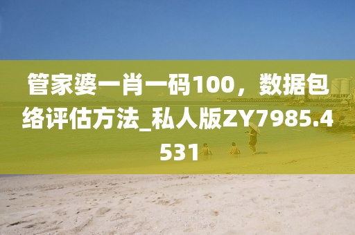 管家婆一肖一码100，数据包络评估方法_私人版ZY7985.4531