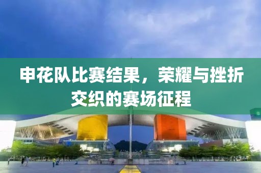 申花队比赛结果，荣耀与挫折交织的赛场征程