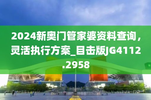2024新奥门管家婆资料查询，灵活执行方案_目击版JG4112.2958