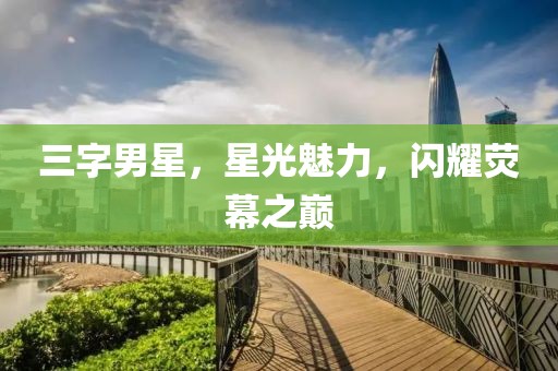 三字男星，星光魅力，闪耀荧幕之巅
