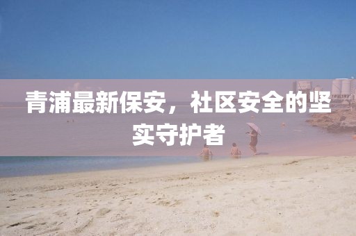 青浦最新保安，社区安全的坚实守护者