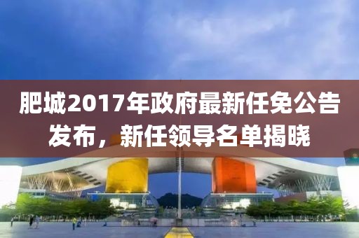 肥城2017年政府最新任免公告发布，新任领导名单揭晓