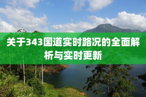 关于343国道实时路况的全面解析与实时更新