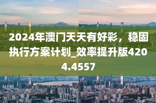 2024年澳门天天有好彩，稳固执行方案计划_效率提升版4204.4557