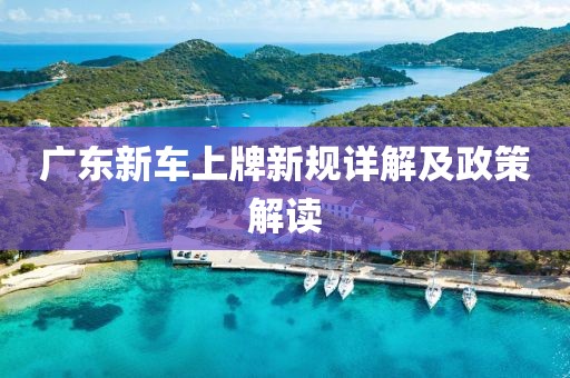 广东新车上牌新规详解及政策解读
