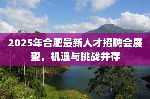 2025年合肥最新人才招聘会展望，机遇与挑战并存