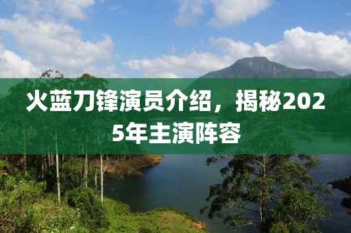 火蓝刀锋演员介绍，揭秘2025年主演阵容