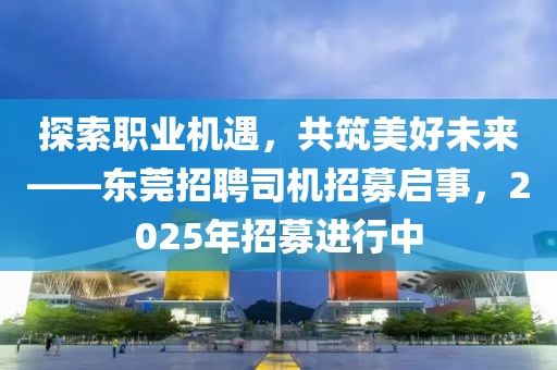 探索职业机遇，共筑美好未来——东莞招聘司机招募启事，2025年招募进行中