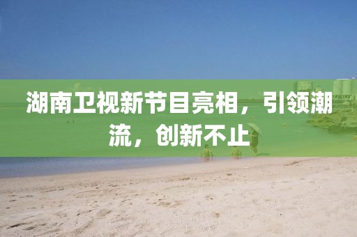 湖南卫视新节目亮相，引领潮流，创新不止