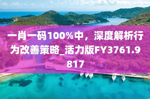 一肖一码100%中，深度解析行为改善策略_活力版FY3761.9817