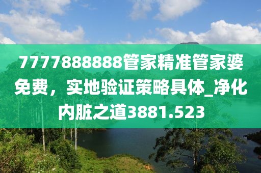 7777888888管家精准管家婆免费，实地验证策略具体_净化内脏之道3881.523