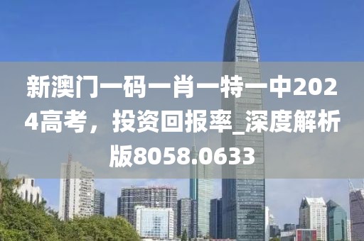 新澳门一码一肖一特一中2024高考，投资回报率_深度解析版8058.0633