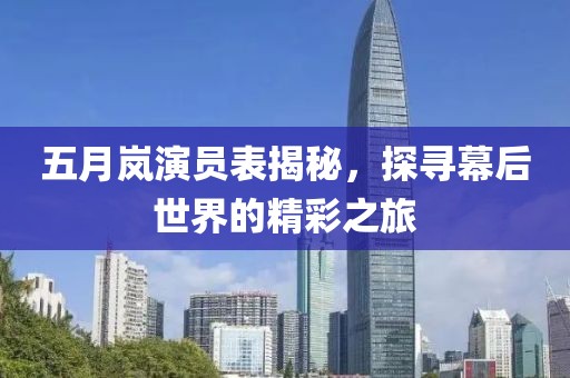 五月岚演员表揭秘，探寻幕后世界的精彩之旅