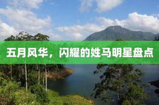 五月风华，闪耀的姓马明星盘点