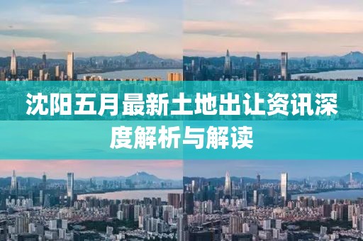 沈阳五月最新土地出让资讯深度解析与解读