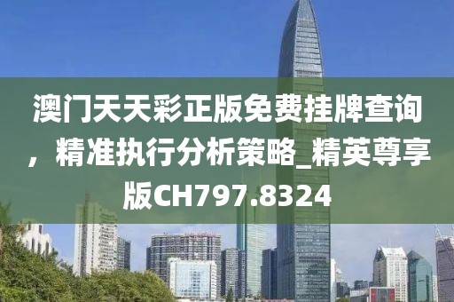 澳门天天彩正版免费挂牌查询，精准执行分析策略_精英尊享版CH797.8324