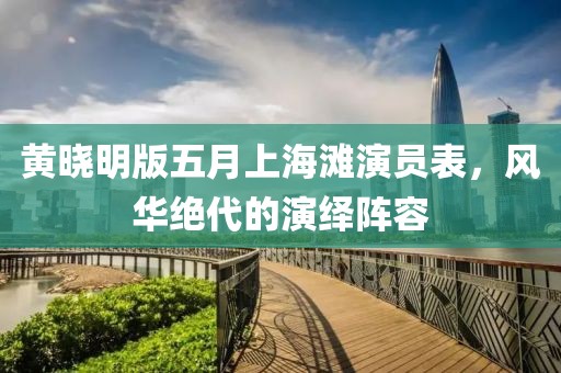 黄晓明版五月上海滩演员表，风华绝代的演绎阵容