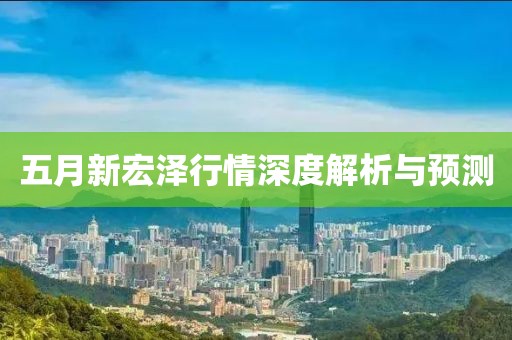五月新宏泽行情深度解析与预测