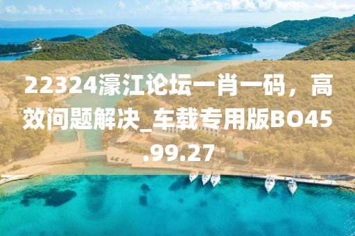 22324濠江论坛一肖一码，高效问题解决_车载专用版BO45.99.27