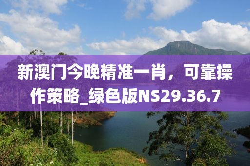 新澳门今晚精准一肖，可靠操作策略_绿色版NS29.36.7