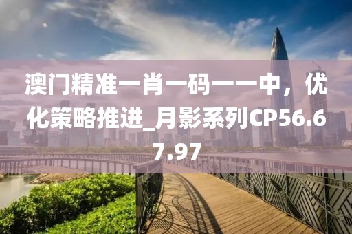 澳门精准一肖一码一一中，优化策略推进_月影系列CP56.67.97