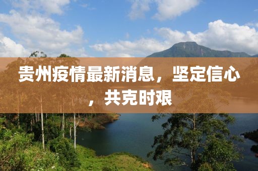 贵州疫情最新消息，坚定信心，共克时艰