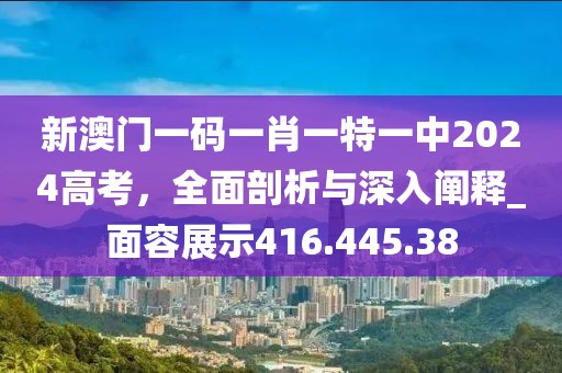 新澳门一码一肖一特一中2024高考，全面剖析与深入阐释_面容展示416.445.38