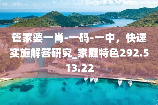 管家婆一肖-一码-一中，快速实施解答研究_家庭特色292.513.22
