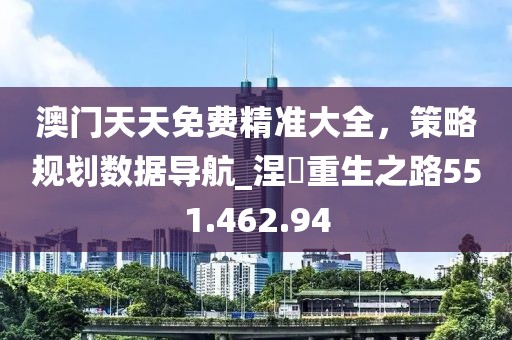 澳门天天免费精准大全，策略规划数据导航_涅槃重生之路551.462.94