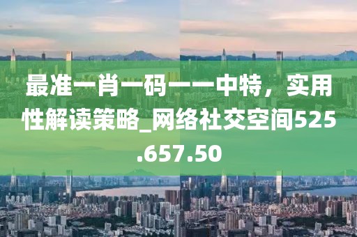 最准一肖一码一一中特，实用性解读策略_网络社交空间525.657.50