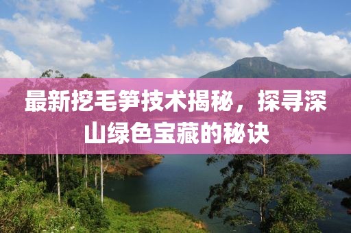 最新挖毛笋技术揭秘，探寻深山绿色宝藏的秘诀
